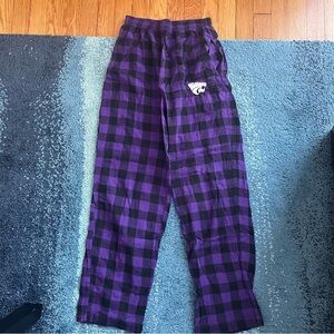 Purple Checkered Kansas State Pajama Pants